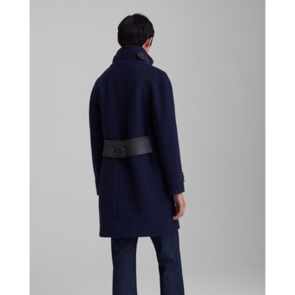 Club Monaco Wool Leather Detail Coat - Stunning! - Picture 4 of 12